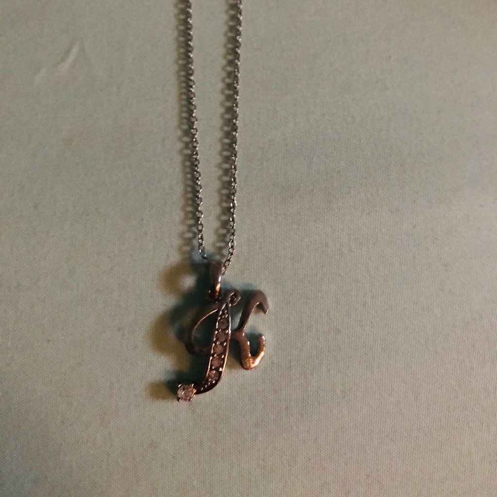 K Initial Necklace(Silver)